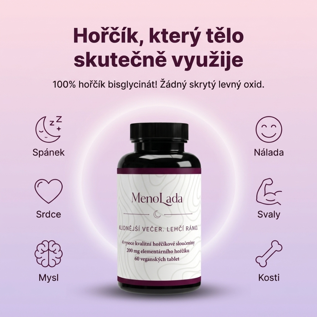MenoLada – Hořčík 4v1 Komplex – 60 veganských tablet